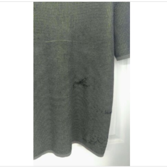 T Alexander Wang Mens Knit Sweater Gray Lime Green M ?(no tag)  Imperfect - Picture 5 of 6
